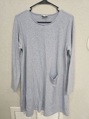 Pure Jill Luxe Tencel Tunic | Petite Medium | Heather Light Blue